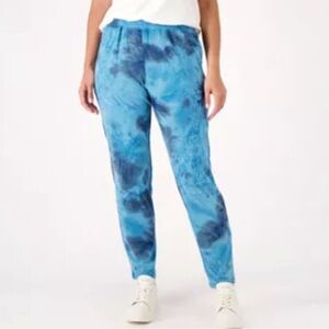 Blue tie dye pants